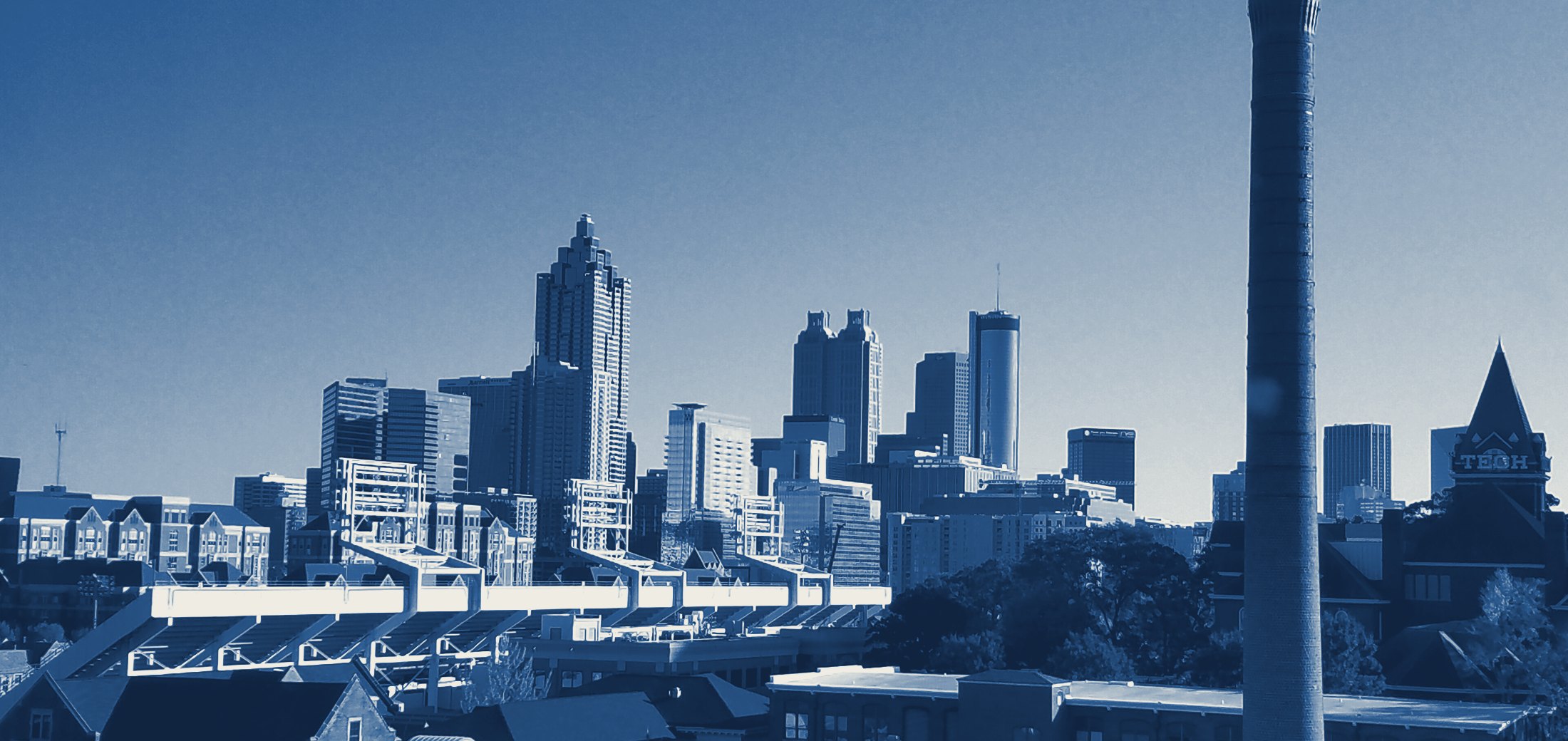 Atlanta skyline with Georgia Tech