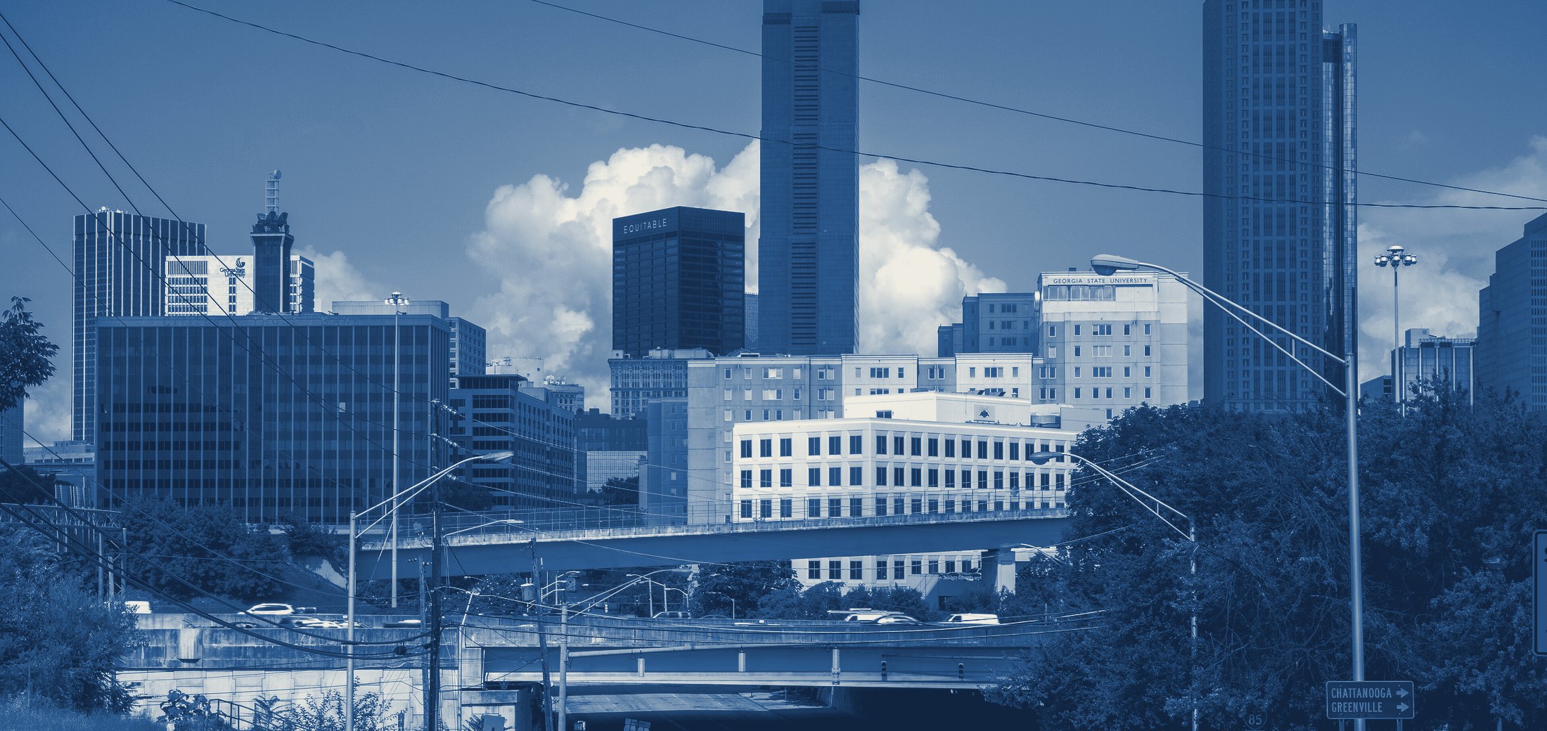Atlanta skyline at dusk